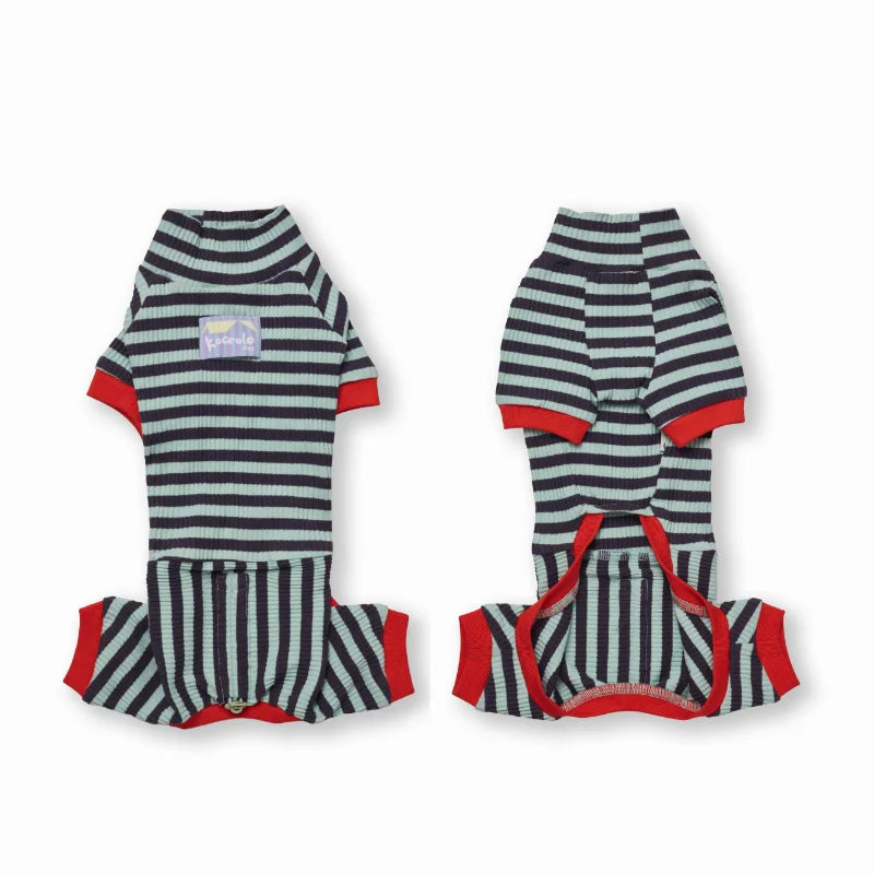 Blue Striped Onesie for Wiener
