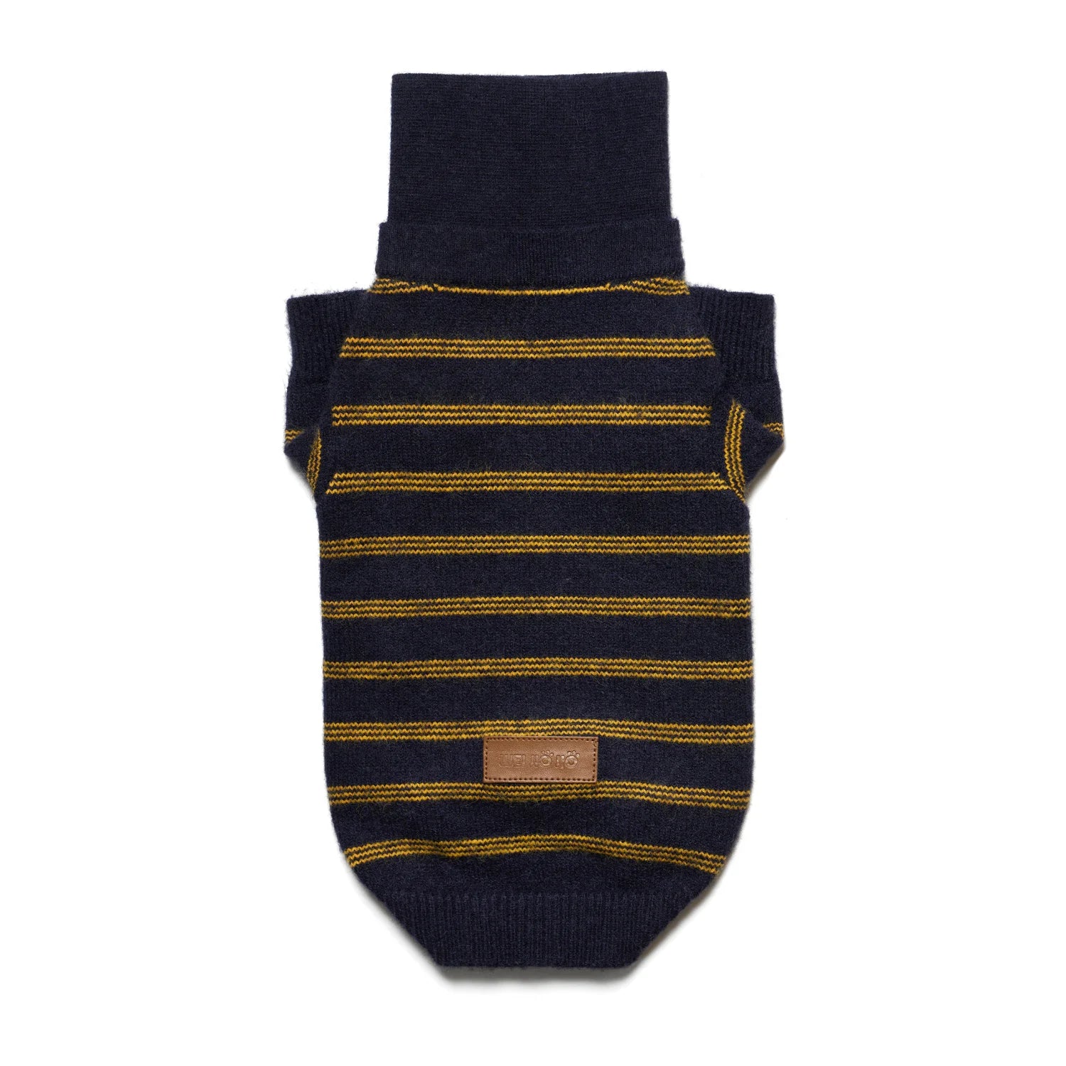 Blue Yellow Striped Polo Sweater for Dachshunds