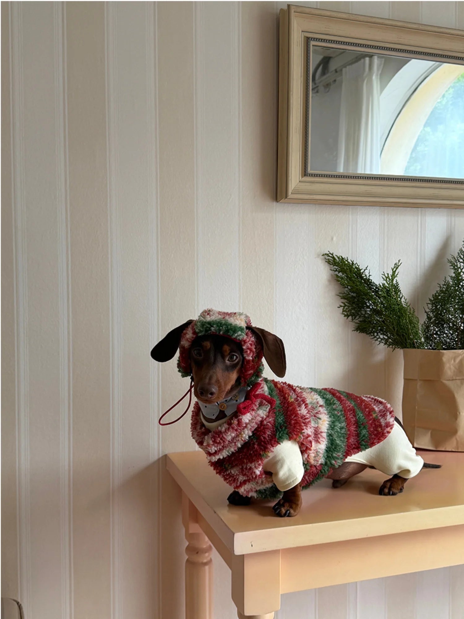 Christmas Sherpa Fleece Vest for Dachshunds