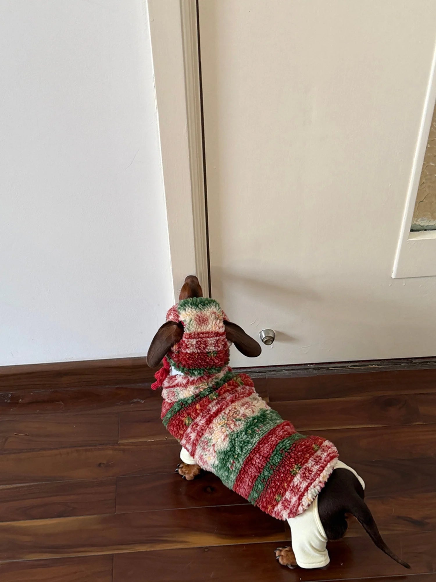 Christmas Sherpa Fleece Vest for Dachshunds
