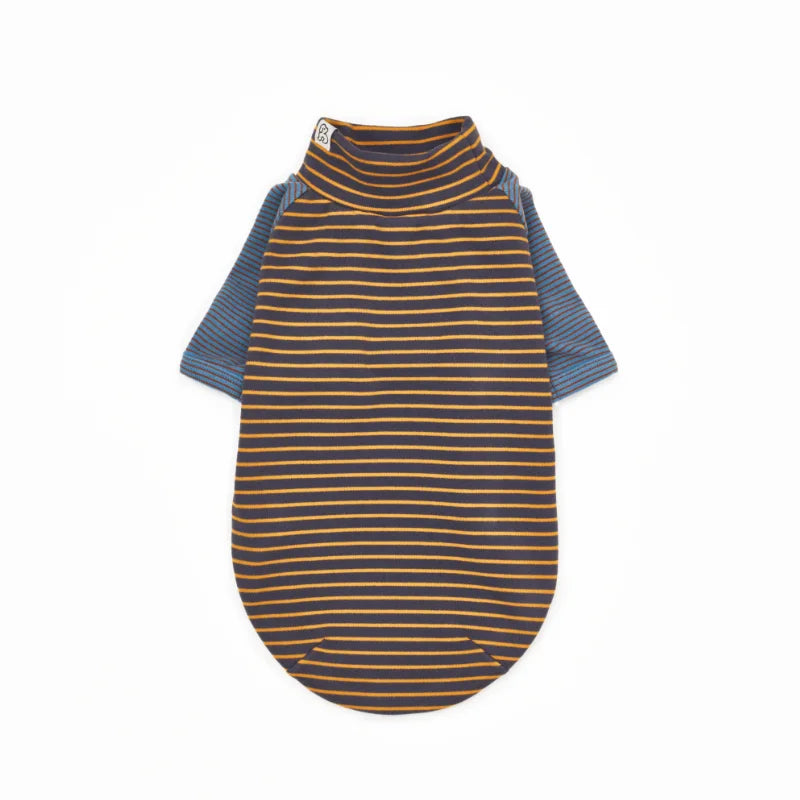 Dralon Striped Bottoming Shirt for Dachshund - Brown