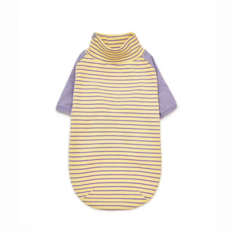 Dralon Striped Bottoming Shirt for Dachshund - Yellow