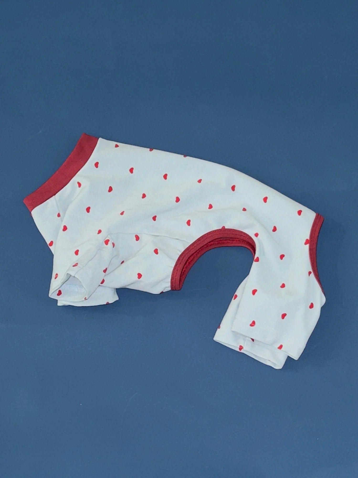 Light Blue Heart Onesie Pajama for Dachshund