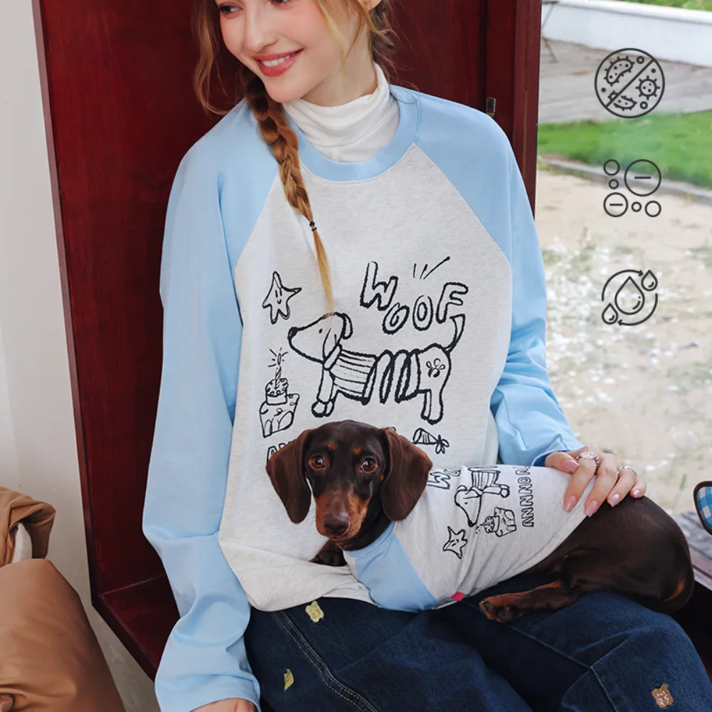 Matching Parent & Wiener Dog Matching Raglan T-Shirt