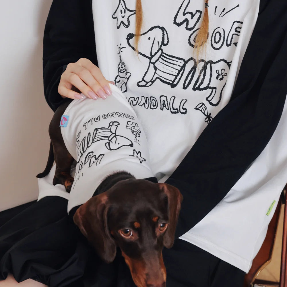 Matching Parent & Wiener Dog Matching Raglan T-Shirt