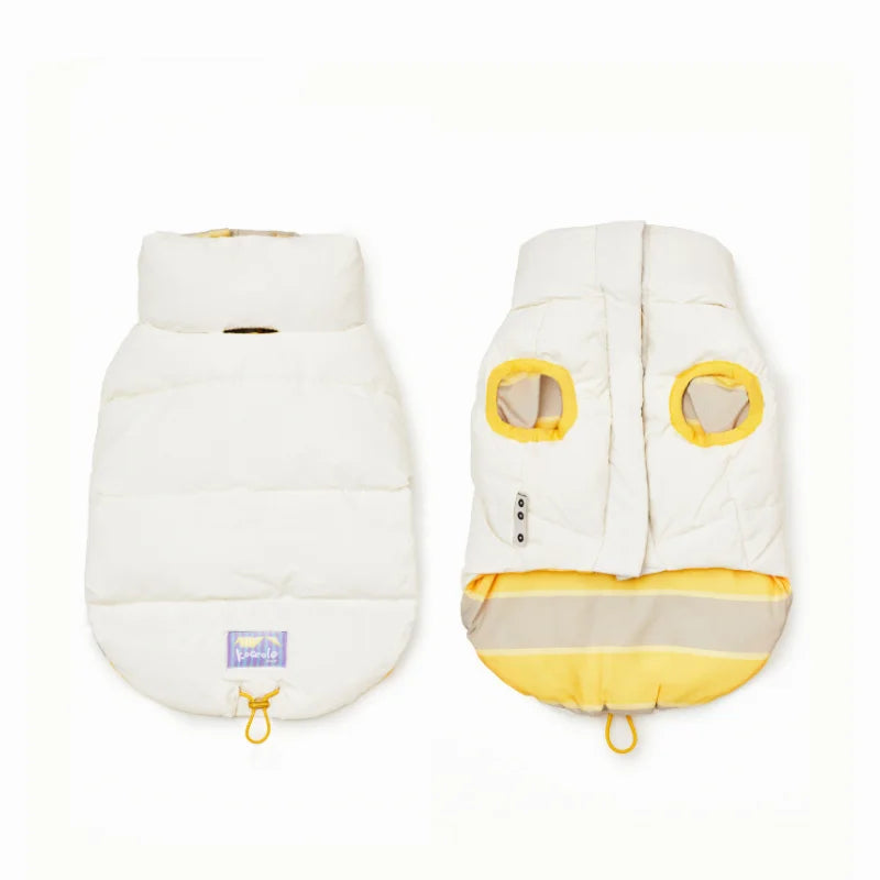 Reversible Cotton Vest Jacket for Dachshund - Yellow